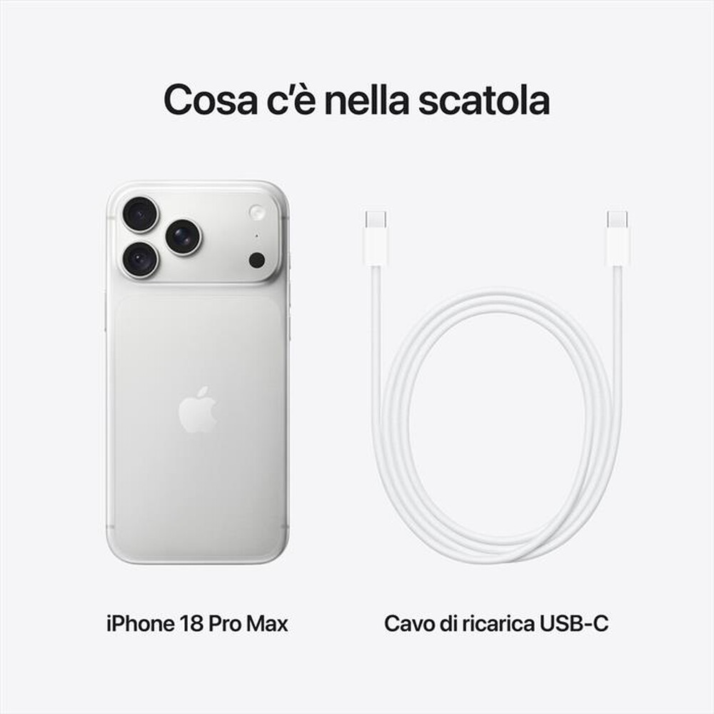 Immagine del prodotto APPLE - iPhone 18 Pro Max 2TB-Argento