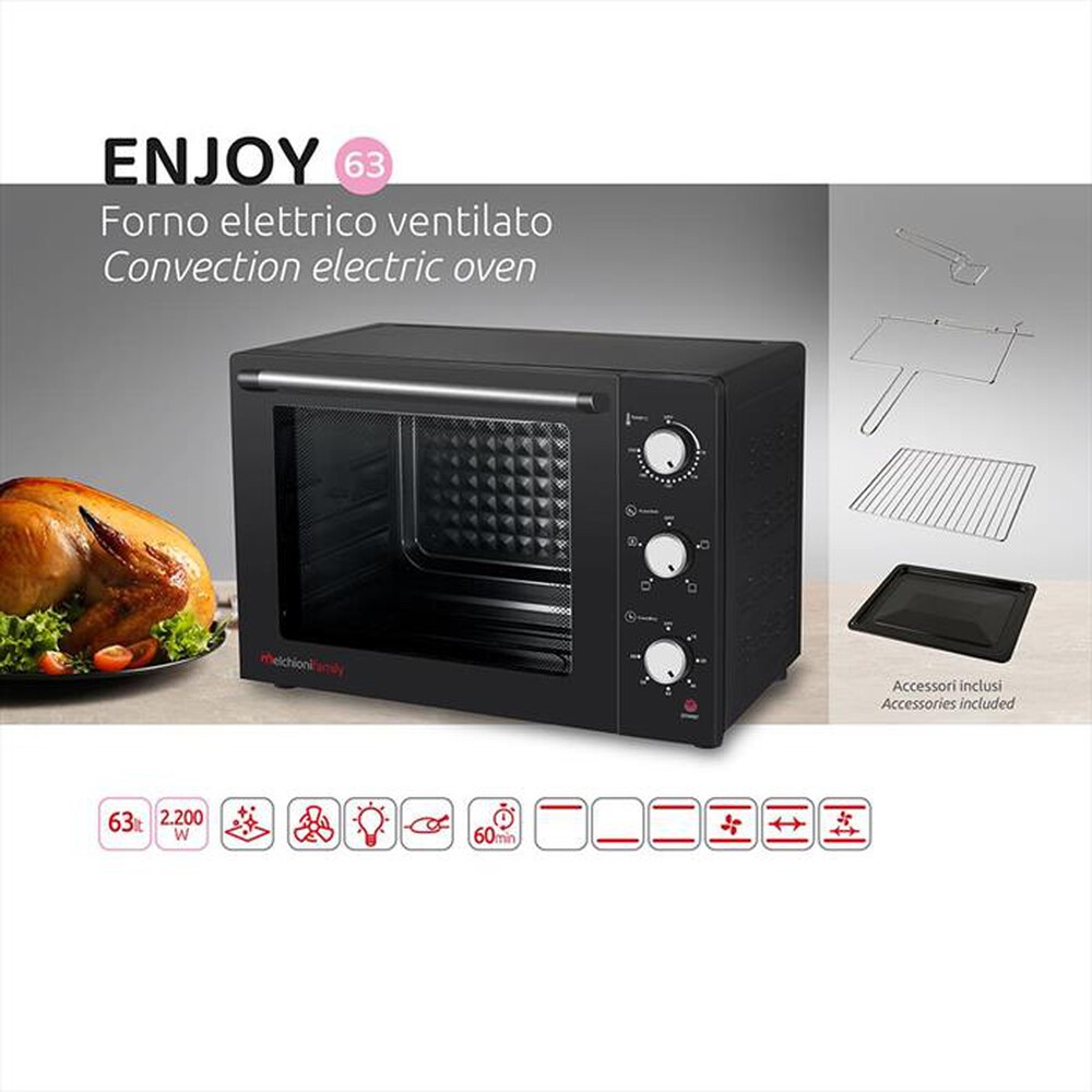 Immagine del prodotto MELCHIONI FAMILY - Fornetto elettrico ENJOY 63-NERO