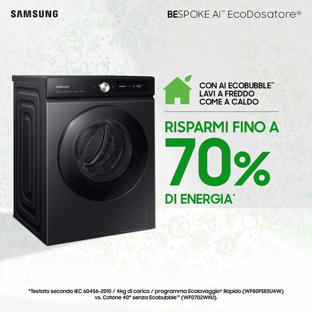 "SAMSUNG - Lavatrice WW11DB7B94GBU3 11 Kg Classe A-NERO"