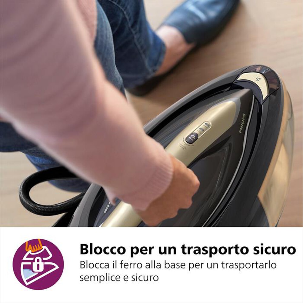 Immagine del prodotto PHILIPS - Sistema stirante PERFECTCARE SERIE 8000 PSG8140/80-Nero/Oro