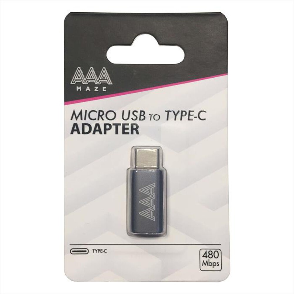 "AAAMAZE - ADATTATORE MICRO USB TYPE C-Nero"