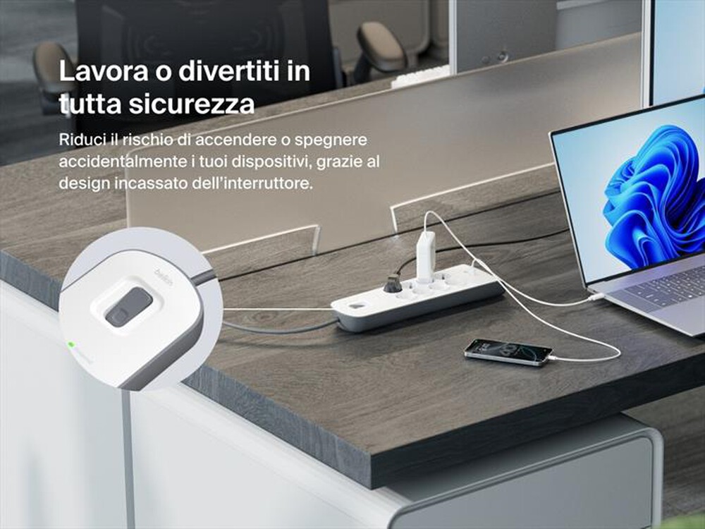 Immagine del prodotto BELKIN - Protezione dalle sovratensioni con 8 prese-Bianco