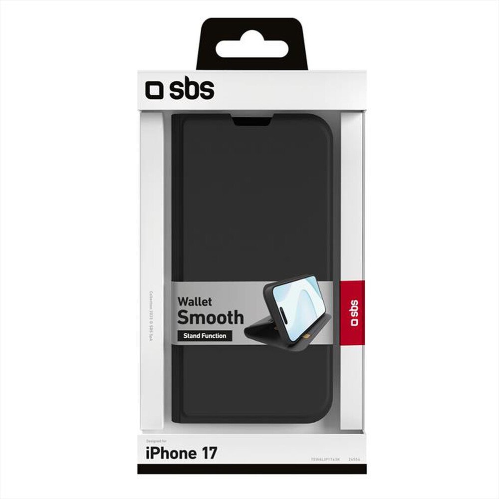Immagine del prodotto SBS - Cover Wallet smooth per iPhone 17-Nero