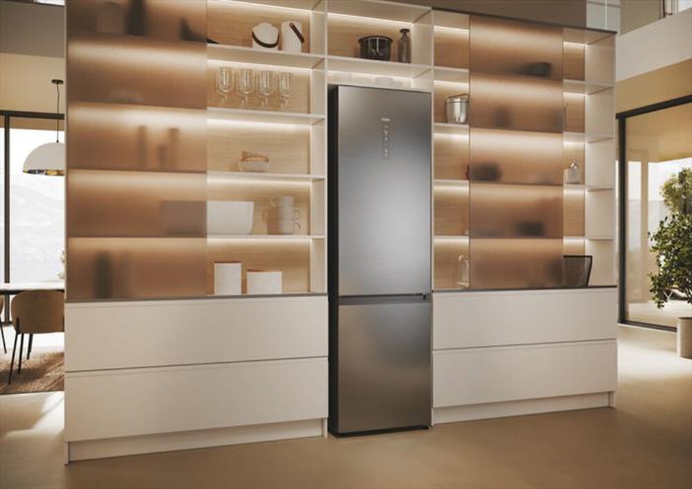 "HAIER - Frigorifero combinato HDPW5620CNPK Classe C 406 lt-Argento"