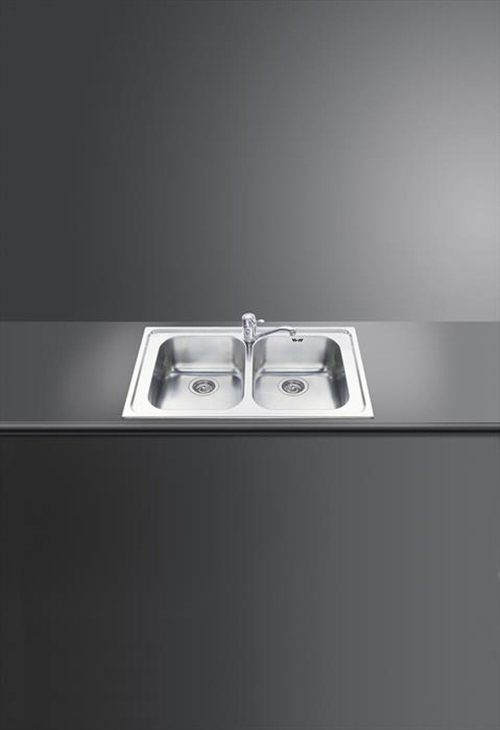 "SMEG - Lavello lineare SP862 2 vasche-Acciaio Inox"