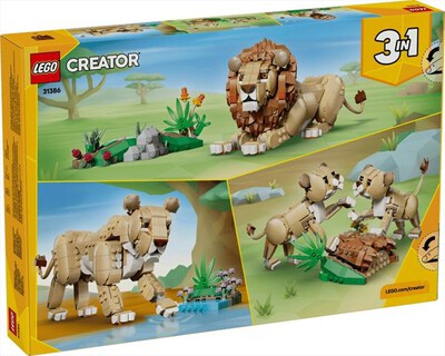 LEGO - CREATOR Animali selvatici: Leone Maestoso - 31386-Multicolore
