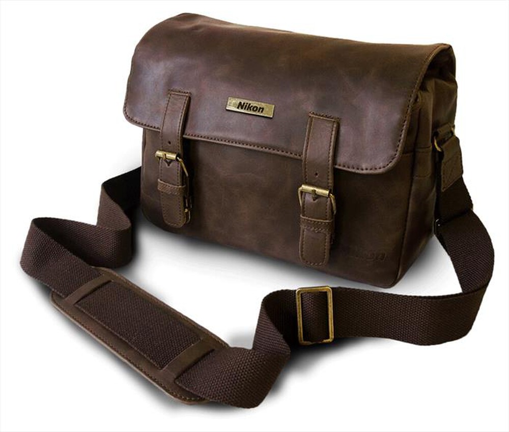 "NIKON - CS-P14 BORSA IN PELLE MESSENGER-Brown"