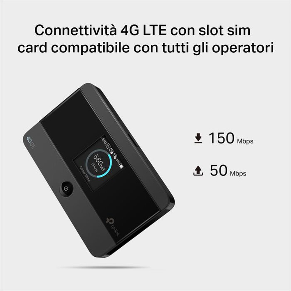 Immagine del prodotto TP-LINK - 4G LTE MOBILE WI-FI, 1.4 INCH TFT COLOR&nbsp;SCREEN DIS-Nero