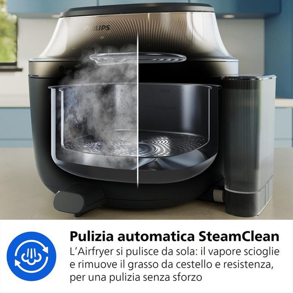 Immagine del prodotto PHILIPS - AIRFRYER SERIE 5000, 7.2L COTTURA VAPORE NA543/00-Nero/Champagne