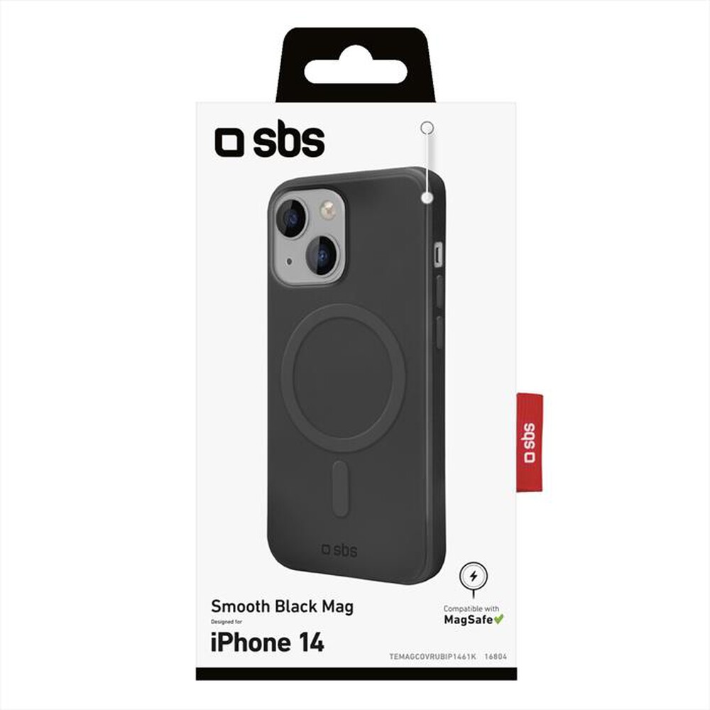 "SBS - Cover Smooth Mag TEMAGCOVRUBIP1461K per iPhone 14-Nero"