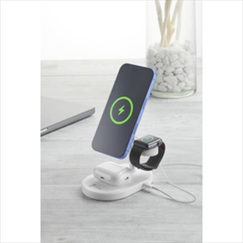 Immagine del prodotto CELLULARLINE - Station di ricarica wireless magnetica MAG TRIO-Bianco