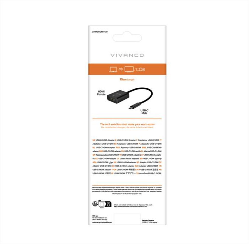 Immagine del prodotto VIVANCO - VVITADHDMITCW-Nero