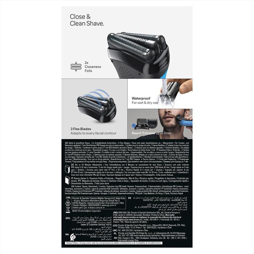 Immagine del prodotto BRAUN - Rasoio SHAVER 310BT-BLU