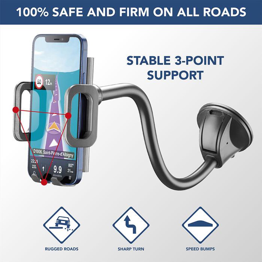 Immagine del prodotto CELLULARLINE - PILOTFLEXIK Ventosa-Nero