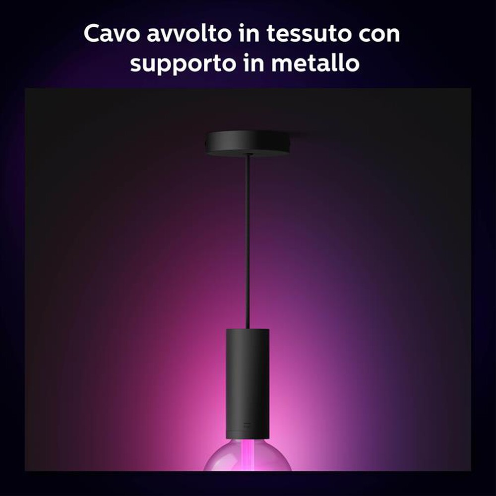 "PHILIPS - HUE LIGHTGUIDE CORDA NERA LAMPADINA NON INCLUSA-Multicolore"