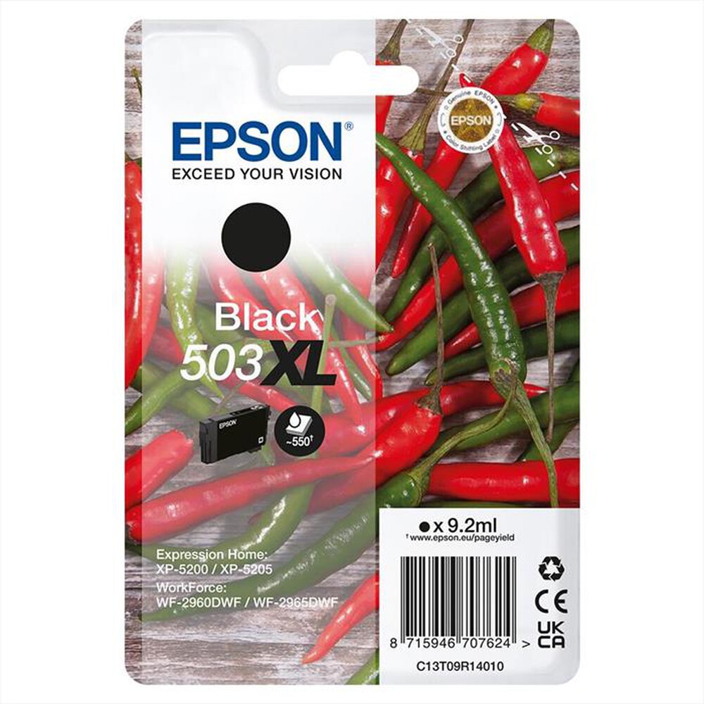 Immagine del prodotto EPSON - INK SERIE PEPERONCINI NERO 503 XL-Nero