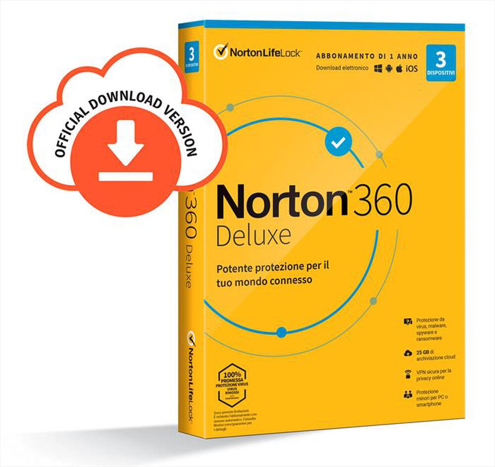"NORTON - Norton 360 Deluxe 2020 3 Disp. 12 Mesi ESD"