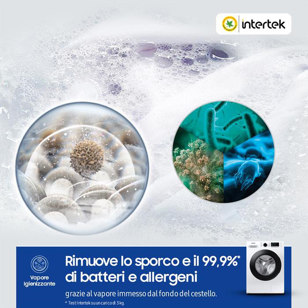 Immagine del prodotto SAMSUNG - Lavatrice WW80AGAS21AEET 8 Kg Classe E-BIANCO OBLO' NERO