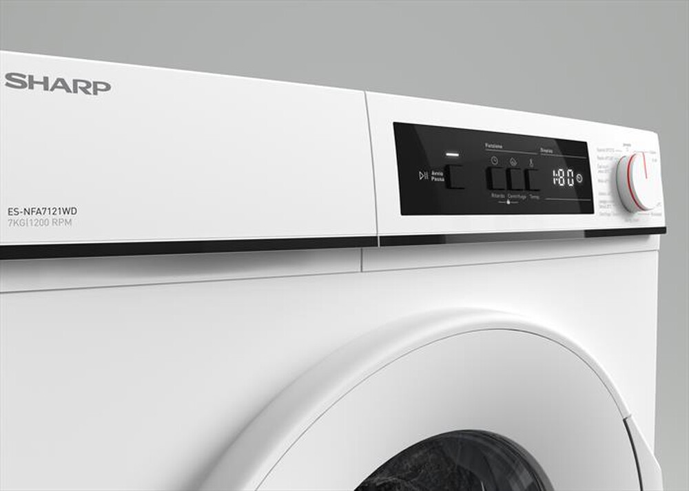 "SHARP - Lavatrice ES-NFA7121WD 7 Kg Classe D-Bianco"