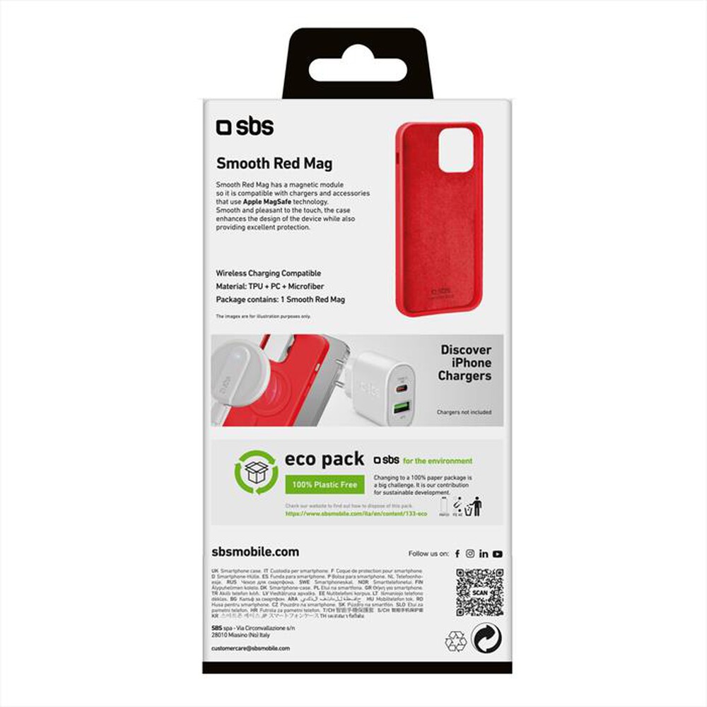 "SBS - Cover TEMAGCOVRUBIP1467PR per iPhone 14 Pro Max-Rosso"