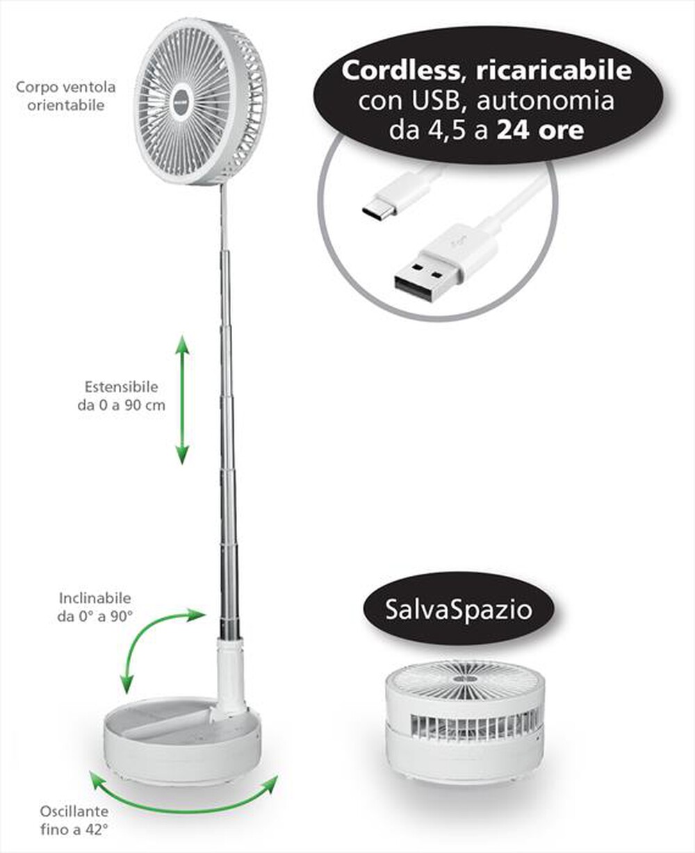 "MACOM - SPACE CORDLESS FAN"