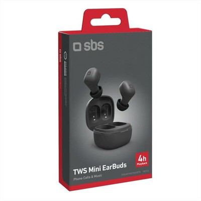 SBS - Auricolare bluetooth TEEARTWSTINYBTK-Nero