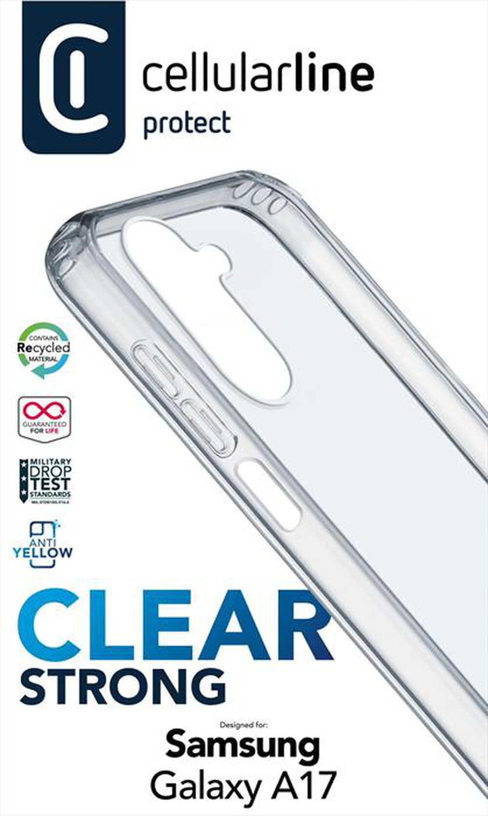 Immagine del prodotto CELLULARLINE - Custodia rigida CLEAR STRONG per GALAXY A17-Trasparente