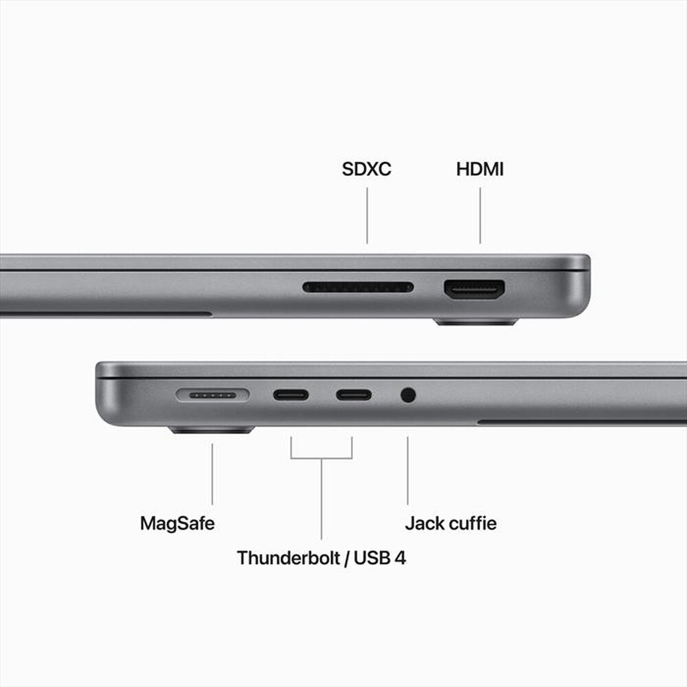 Immagine del prodotto APPLE - MACBOOK PRO 14'' M3 CORE 8 CPU CORE 10 GPU 1TB-Grigio Siderale