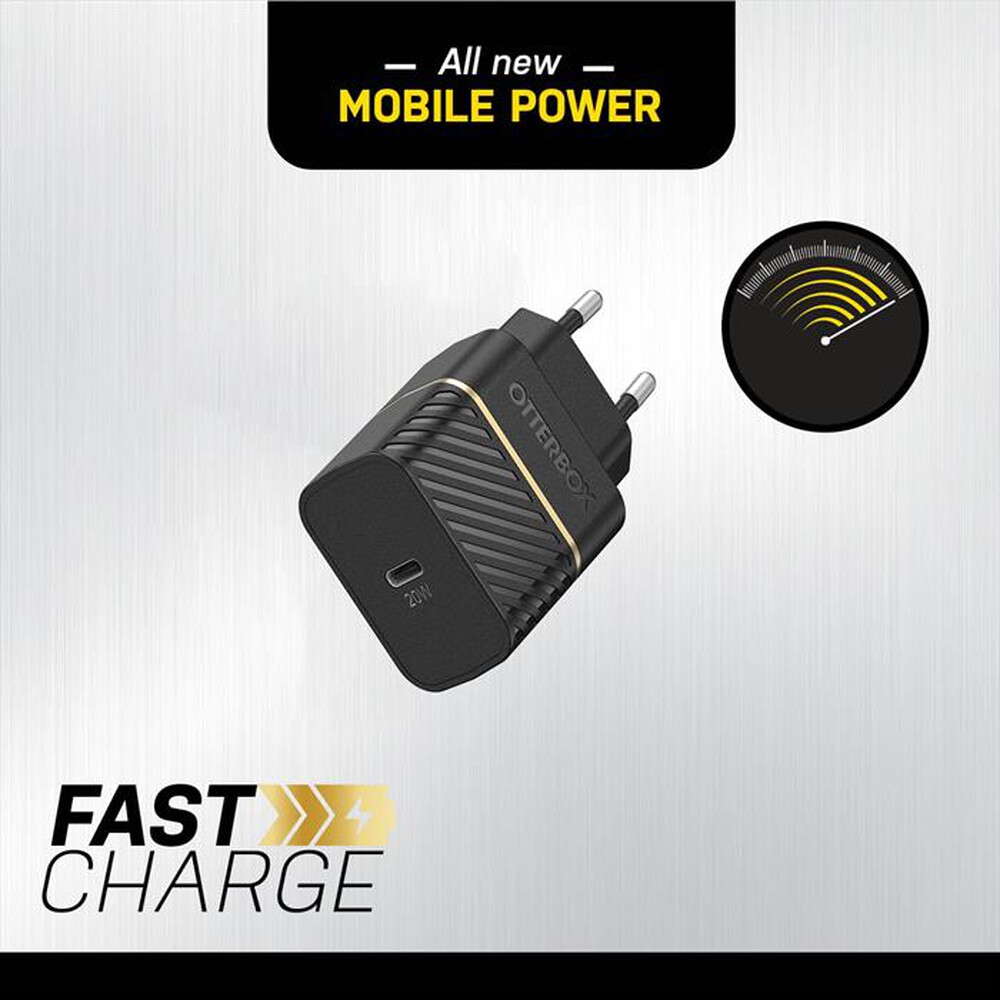 "OTTERBOX - CARICATORE DA MURO USB-C 20W-NERO"