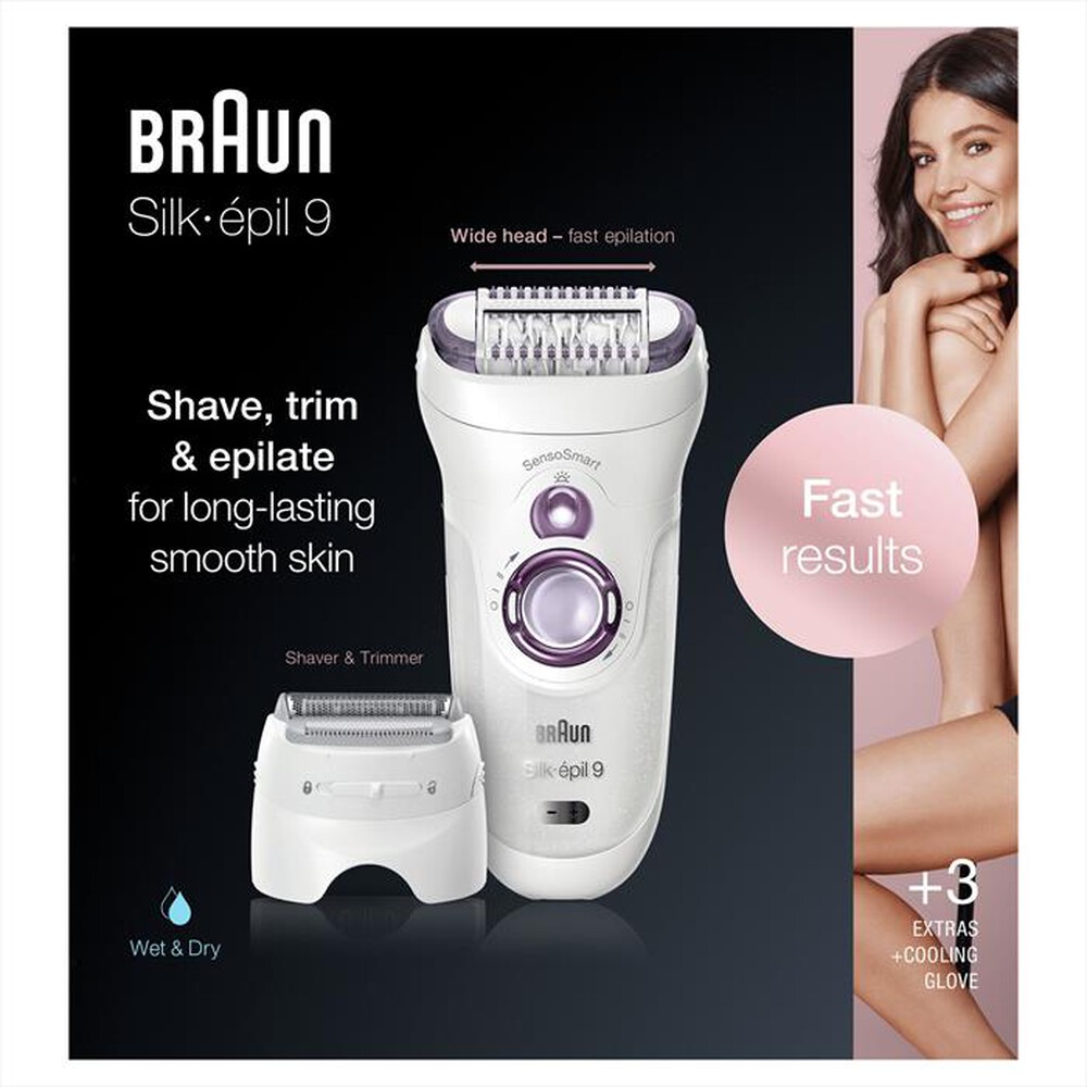 "BRAUN - Silk-épil 9 9-710-Bianco/Viola"