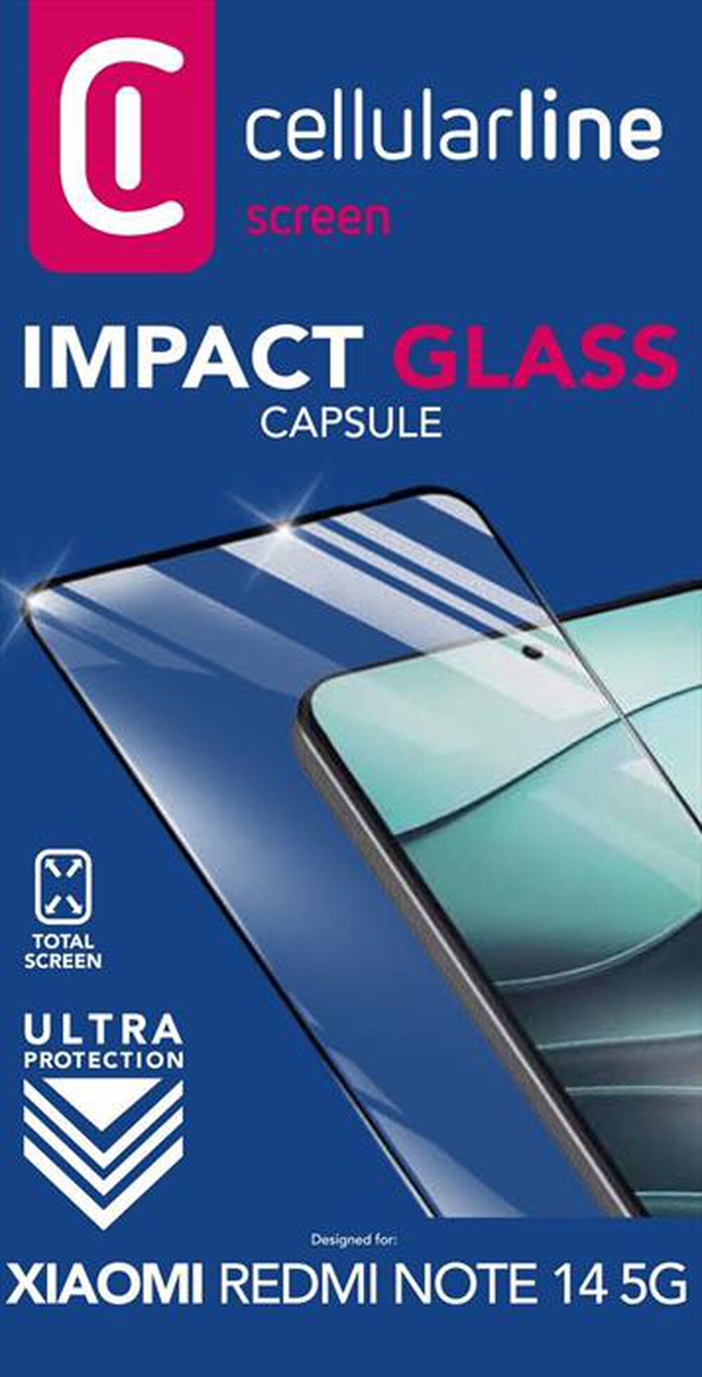 Immagine del prodotto CELLULARLINE - IMPACT GLASS CAPSULE - REDMI NOTE 14 5G-Trasparente