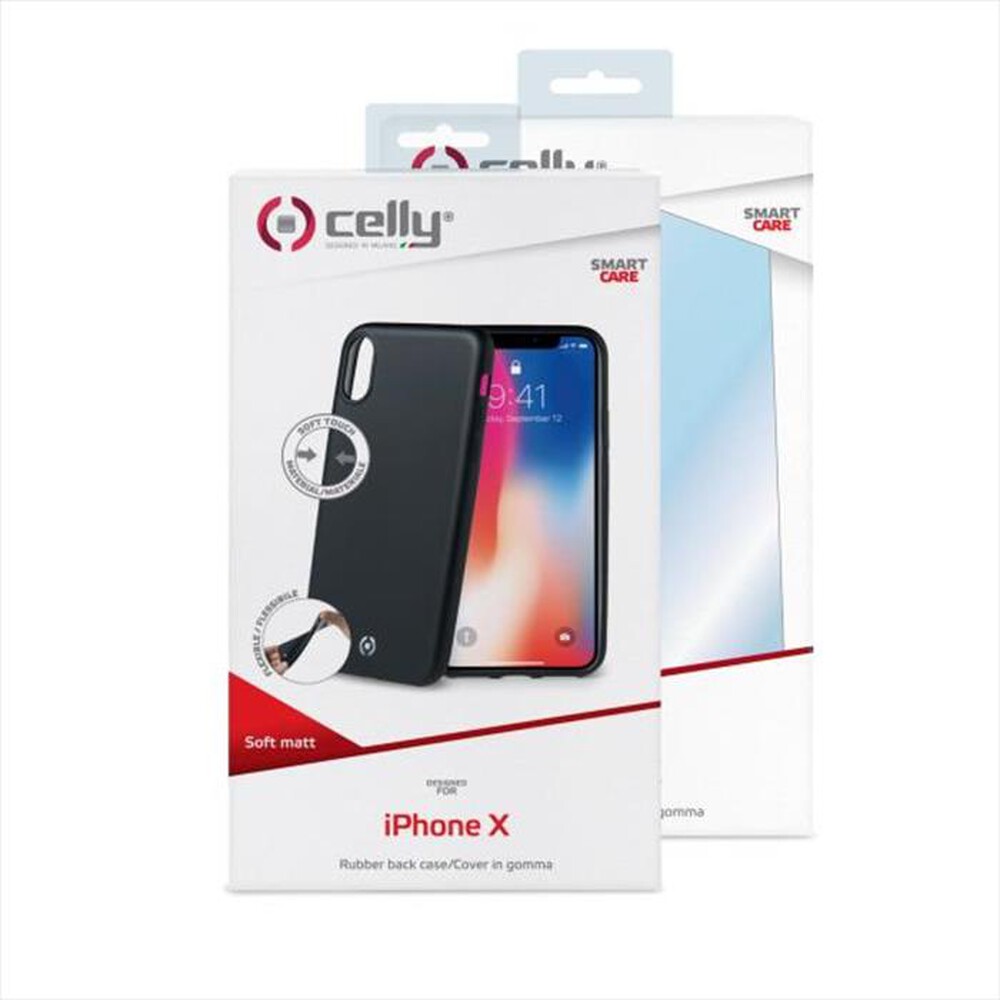 "CELLY - SOFTMATT900BK soft cover-Nero/TPU"