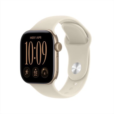 APPLE - Watch Series 12 GPS + Cellular 42mm Alluminio Oro-Sport Band Sabbia - M/L