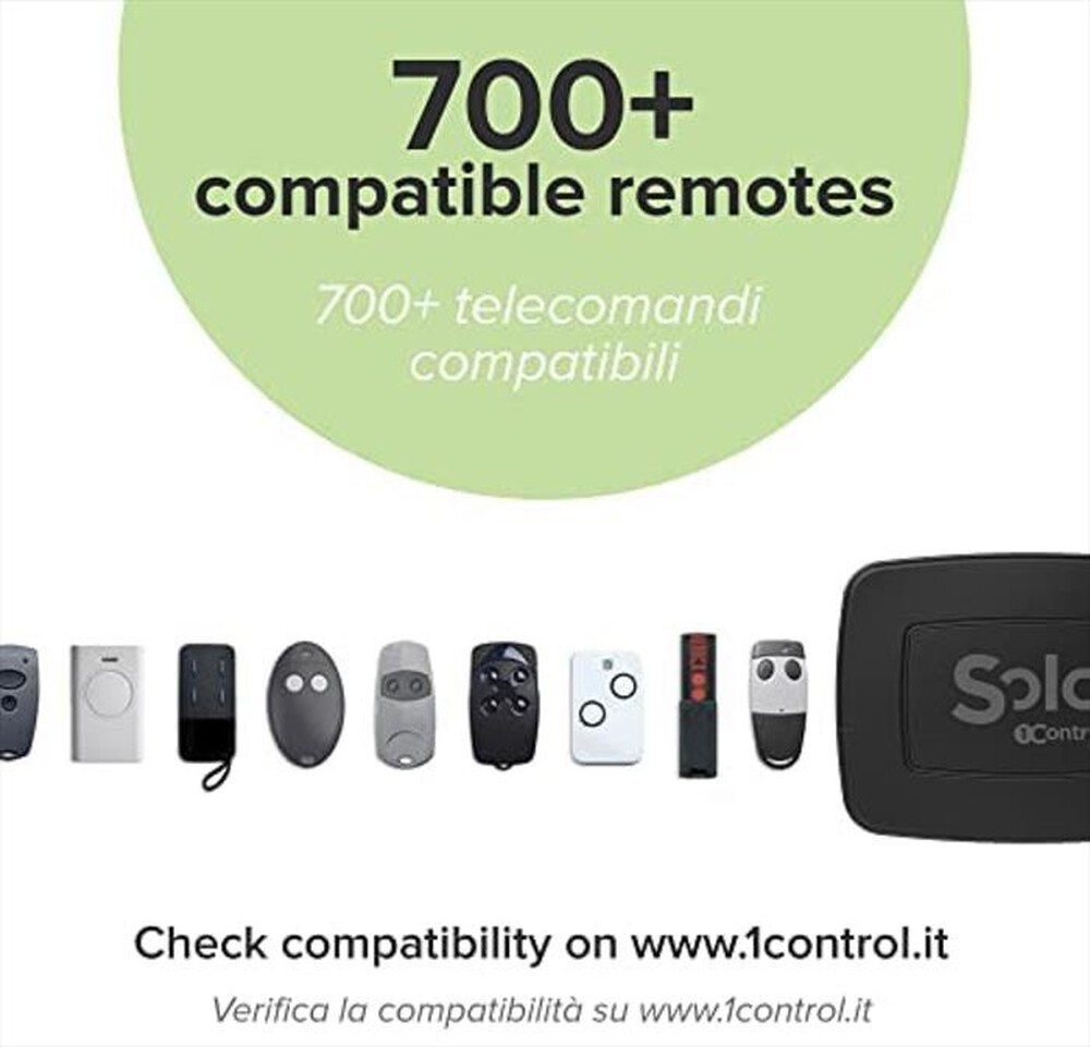 "1 CONTROL - Apricancello e controllo SOLO GEN 2+LINK-Black"