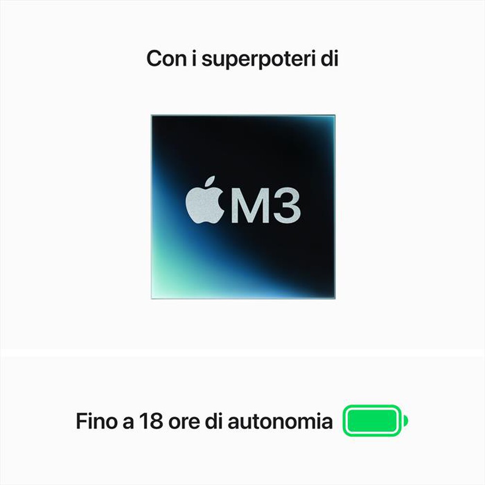 Immagine del prodotto APPLE - MacBook Air 13" M3 Core CPU 8 GPU 8 16GB 256GB SSD-Argento