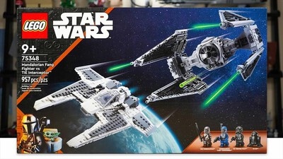 LEGO - SW Fang Fighter Mandaloriano vs TIE Intercep-75348-Multicolore