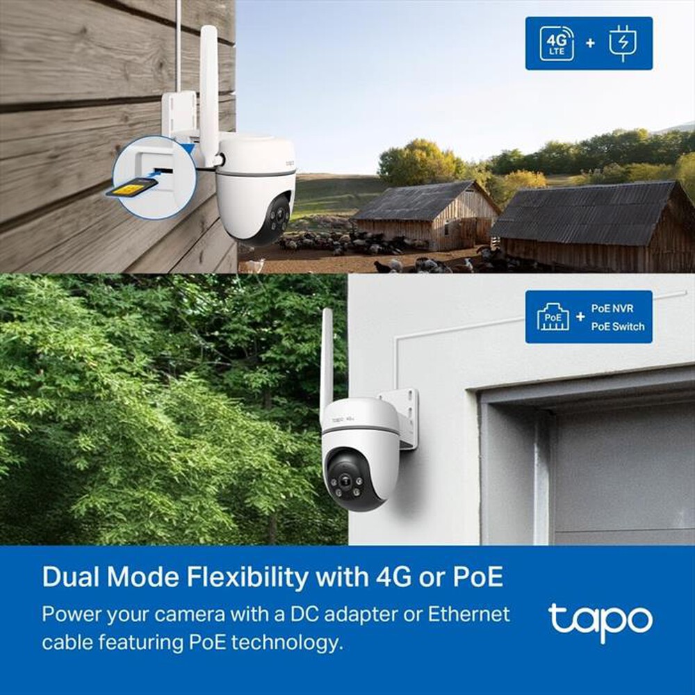 "TP-LINK - TW40GW TELECAMERA PAN/TILT OUTDOOR 4G LTE-Bianco"
