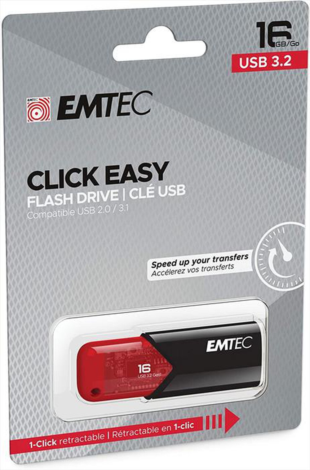 Immagine del prodotto EMTEC - Memoria 16 GB ECMMD16GB113-Rosso