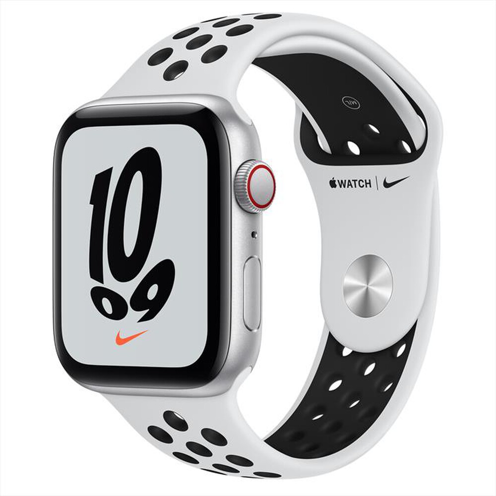 Immagine del prodotto APPLE - Watch NIKE SE GPS+Cellular 44mm Allu Argento-Sport Puro Platino/Nero
