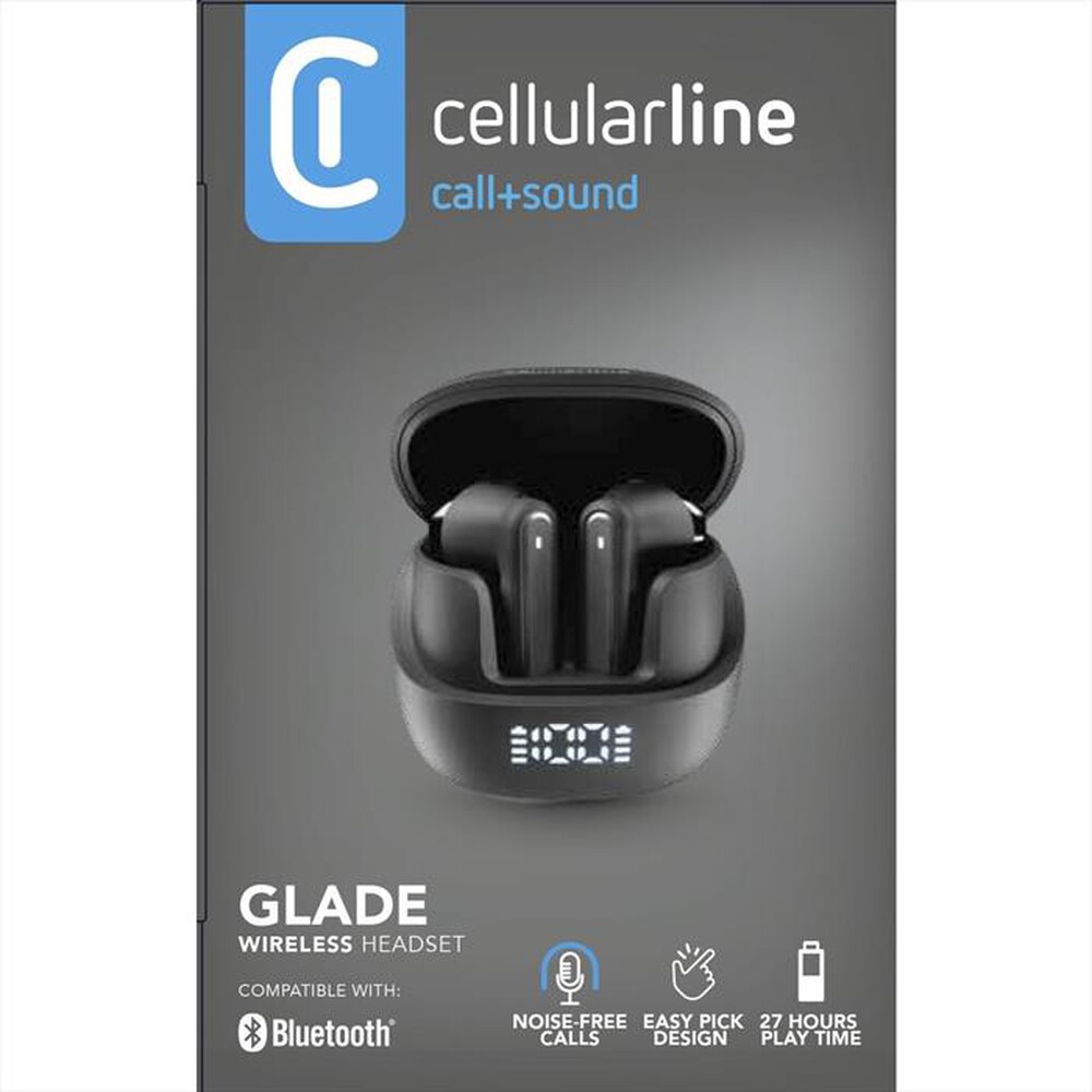 Immagine del prodotto CELLULARLINE - Auricolari True Wireless con display GLADE-Nero