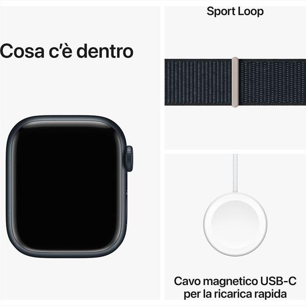 "APPLE - Watch Series 9 GPS Cassa 45mm-Mezzanotte"