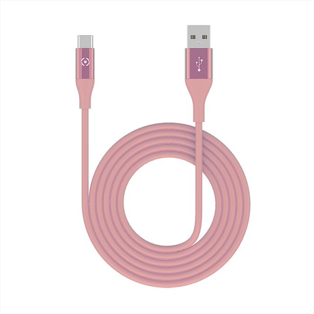 Immagine del prodotto CELLY - USBTYPECCOLORPK CAVO USB-C COLORE ROSA-Rosa/Silicone