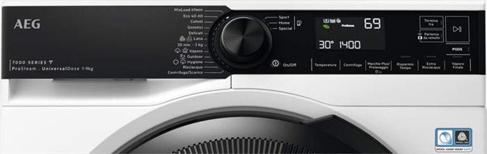 Immagine del prodotto AEG - Lavatrice LR7HEU94BY 9 Kg Classe A-Bianco/obl&ograve; nero