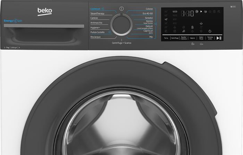 "BEKO - Lavatrice EnergySpin 7Kg Classe A BMEUWSU4721A-Black White"