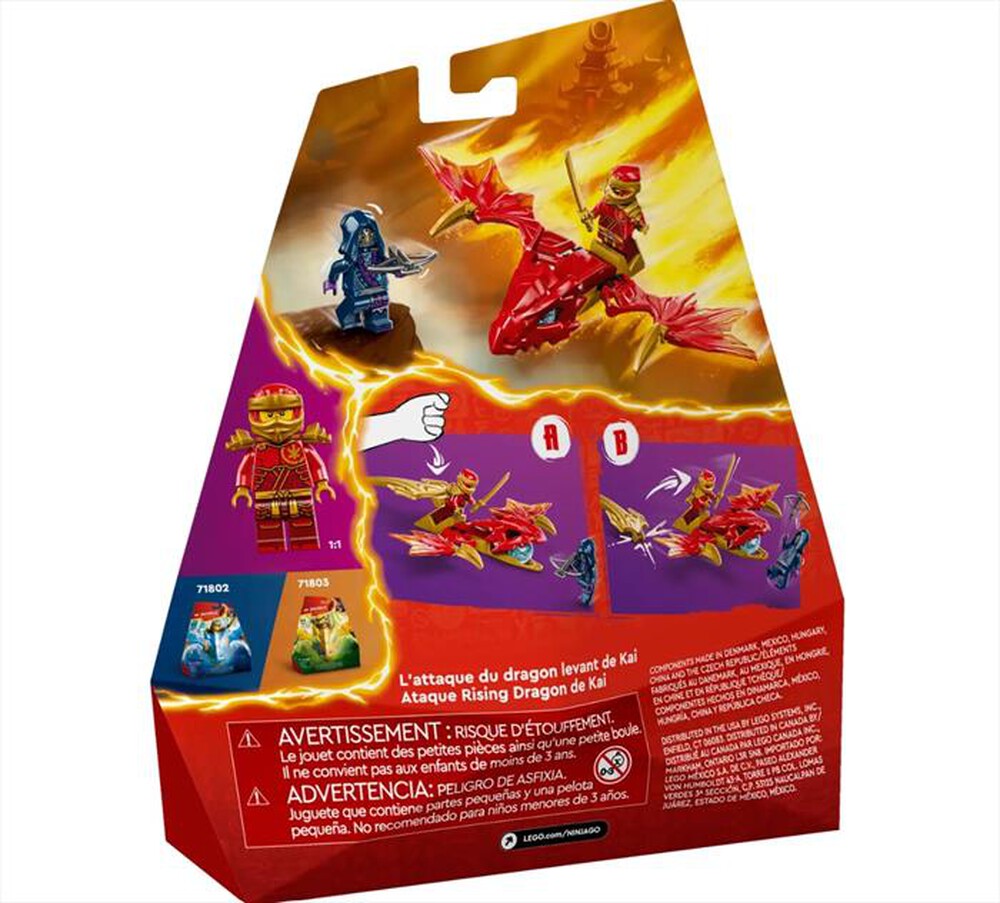 "LEGO - NINJAGO Attacco del Rising Dragon di Kai - 71801-Multicolore"