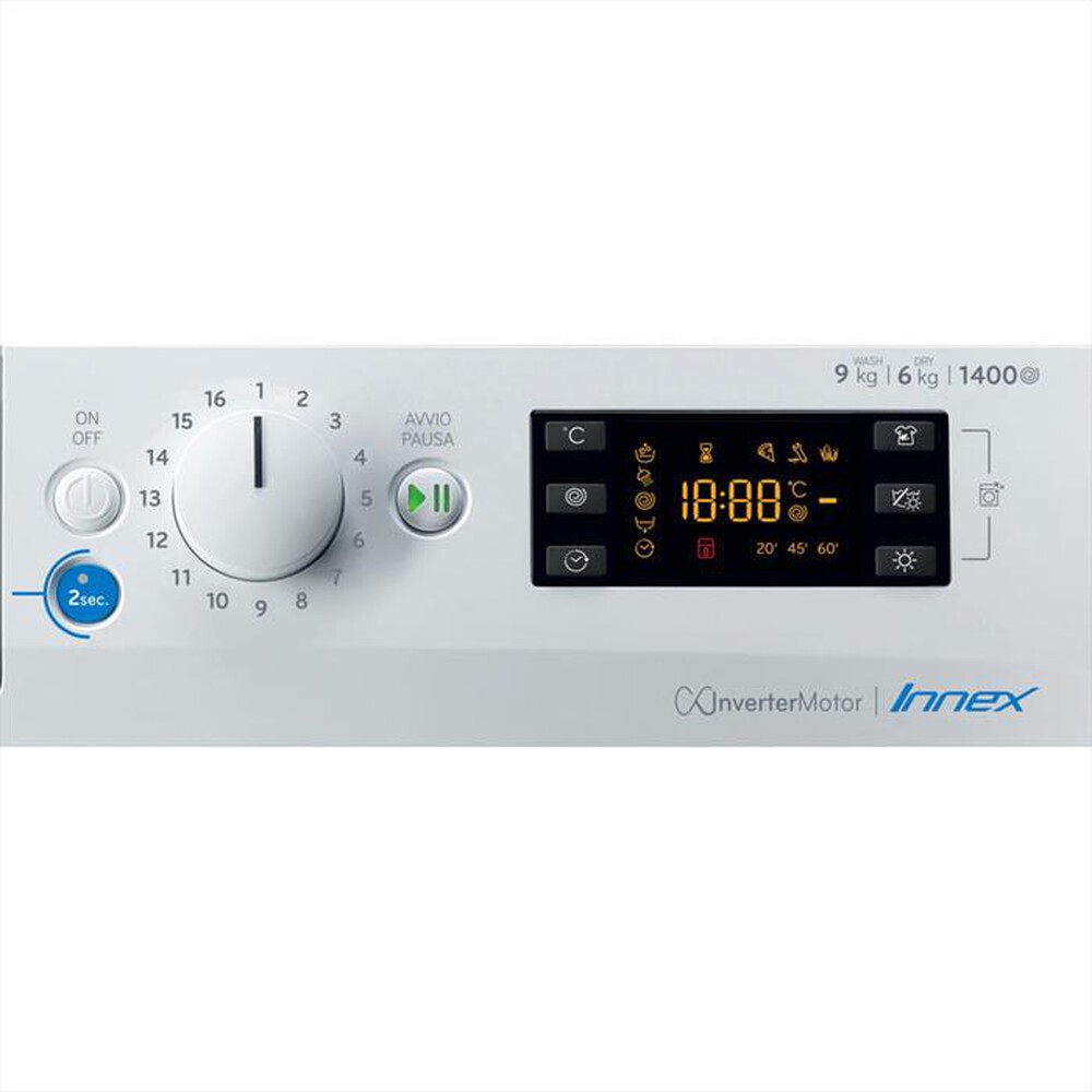 "INDESIT - Lavasciuga BDE 961483X WK IT N 9/6 Kg Classe D"