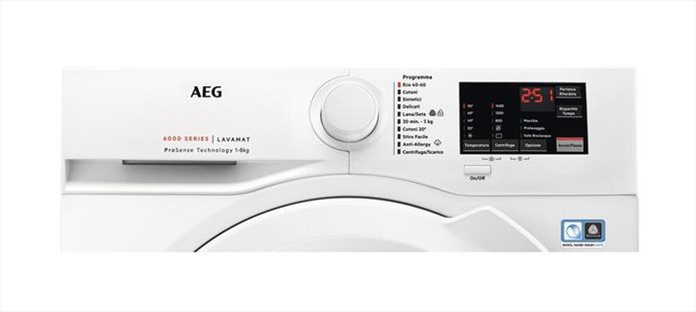 "AEG - Lavatrice L6FBI48W 8 Kg Classe A-Bianco"