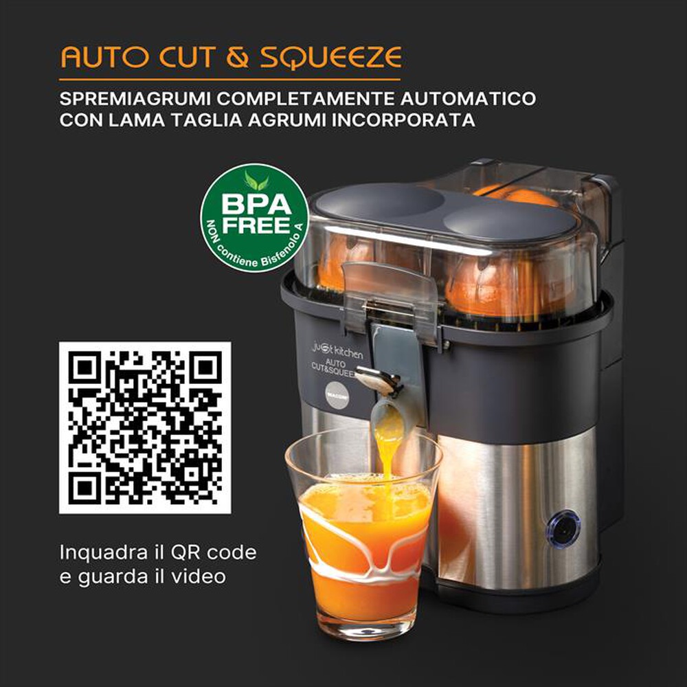 Immagine del prodotto MACOM - Spremiagrumi AUTO CUT & SQUEEZE-grigio e nero