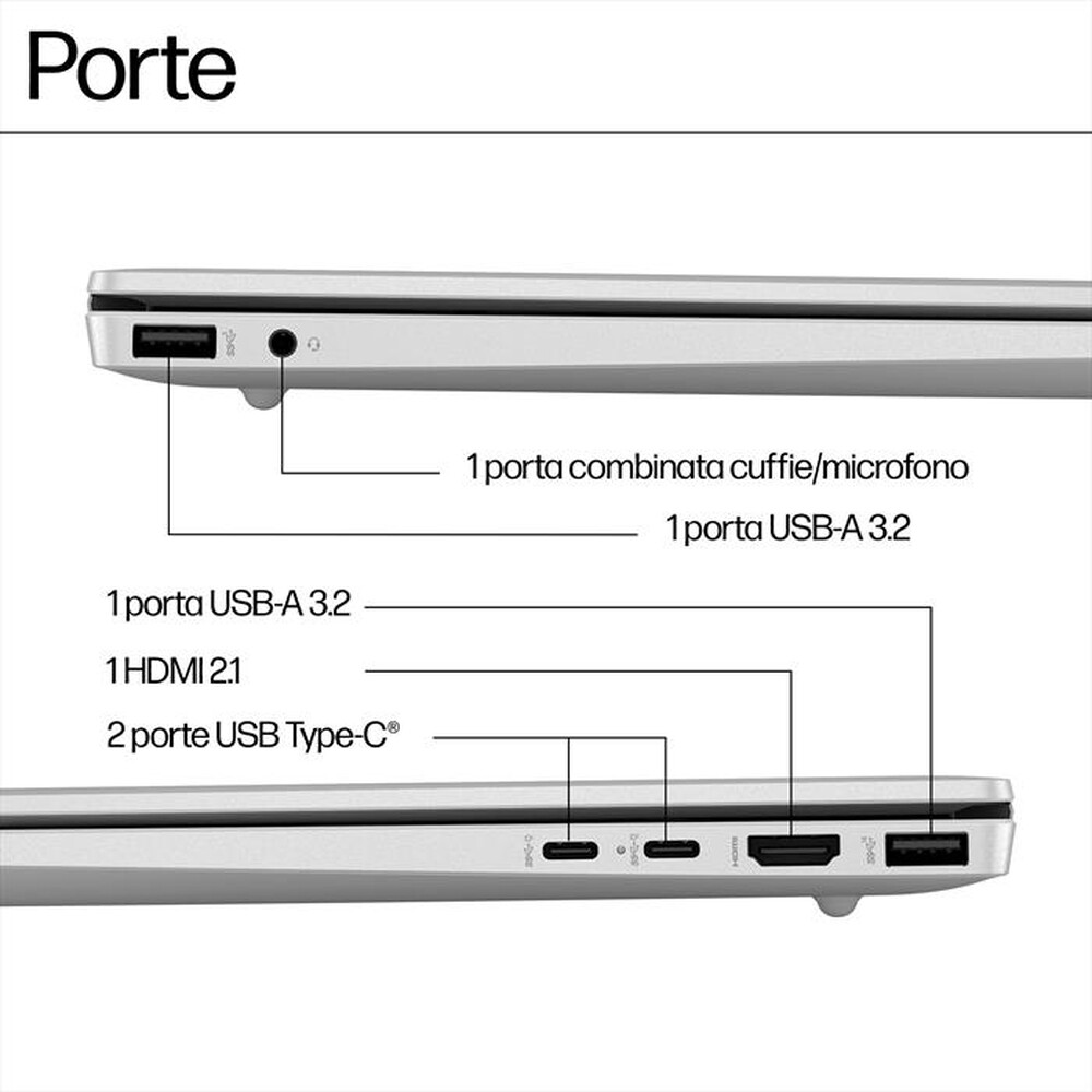 Immagine del prodotto HP - NOTEBOOK PAVILION 16" U5 SSD 512GB 16-AF0022NL-Natural Silver
