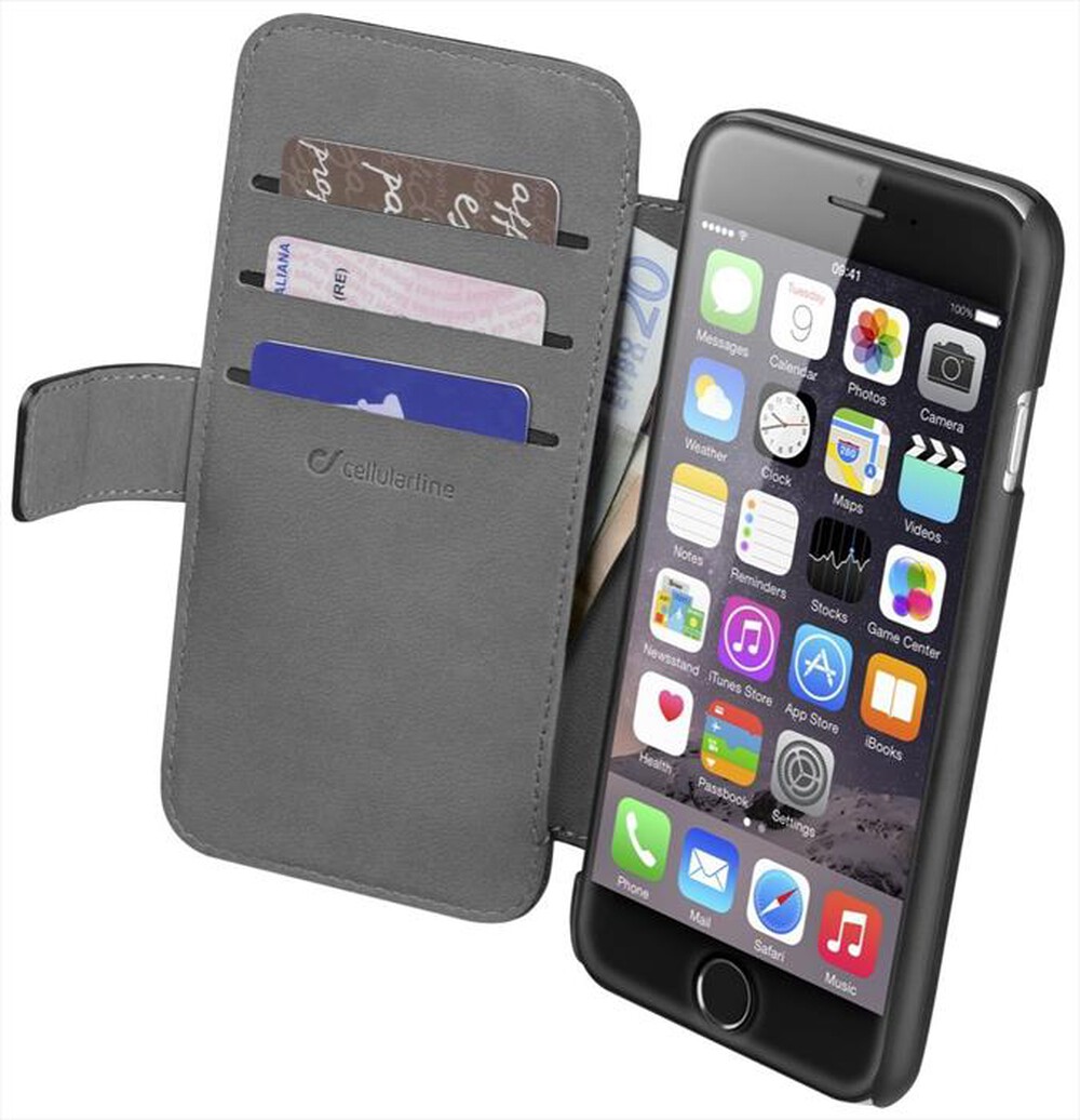"CELLULARLINE - Book Agenda Apple iPhone 6/6s BOOKAGENDAIPH647K-Nero"